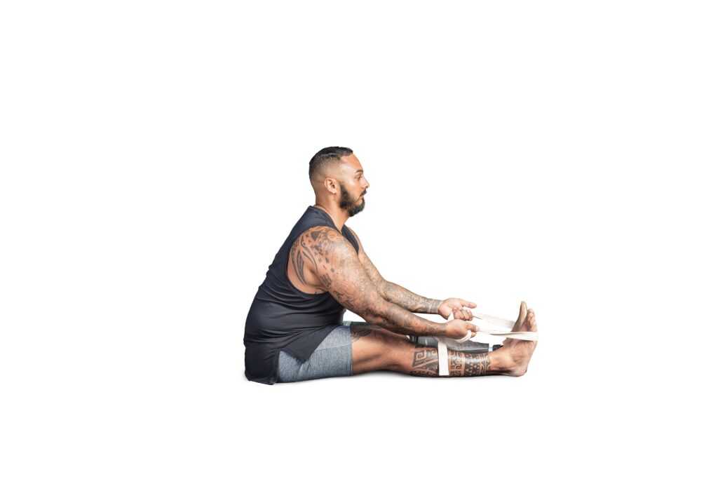 Yoga mit Beinprothese Pashchimottanasana Steven Medeiros 