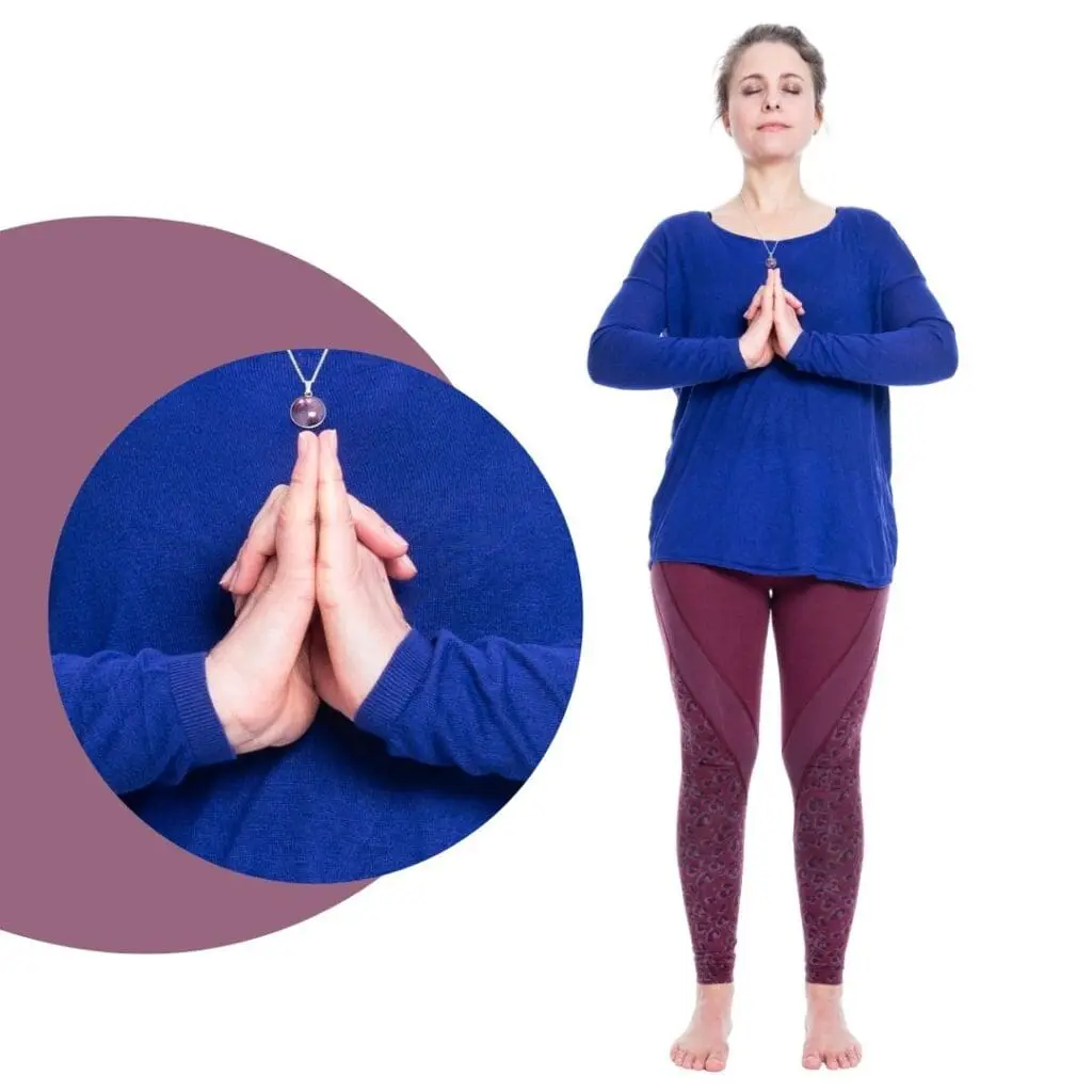 Susanne Mors, Yoga Praxis, Asana & Mudra, Tadasana mit Murti Mudra 