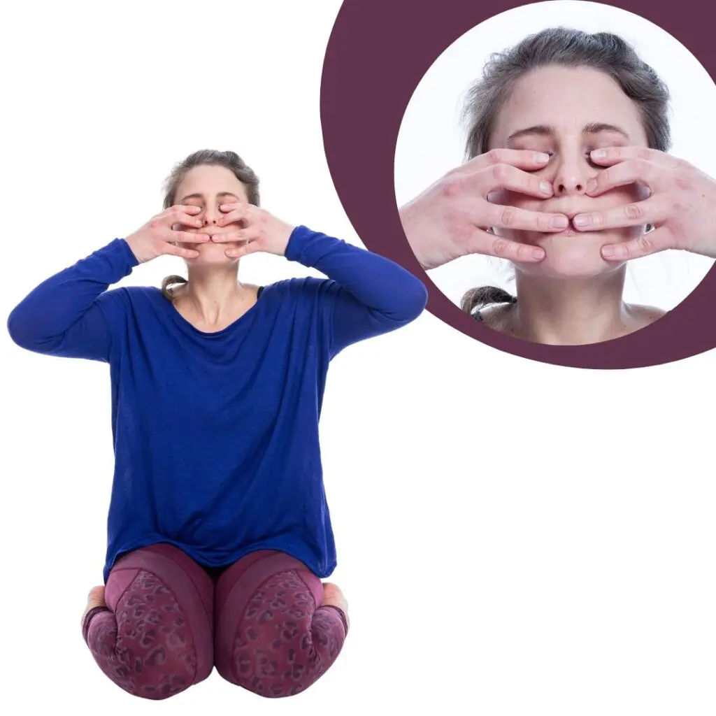 Susanne Mors, Asana, Mudra, Yoga Sequenz,Virasana mit Kali Mudra und Brahmari Pranayama 