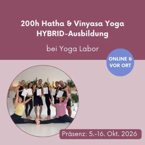 200h Hatha und Vinyasa Hybrid Ausbildung Yoga Labor