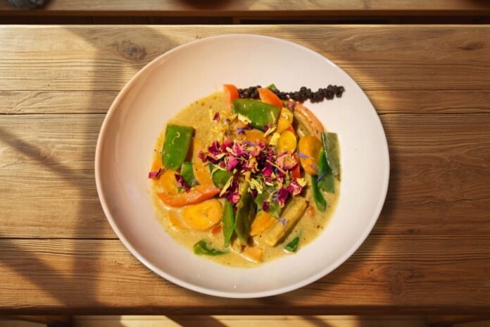 rotes thai curry gemüse