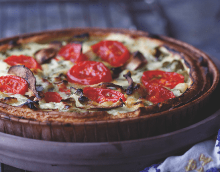 Vegane Steinpilz-Spinat-Quiche