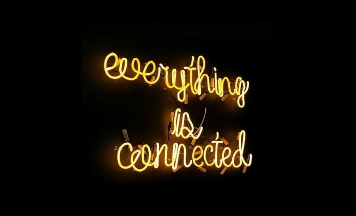 Alles ist verbunden Verbindung Neon