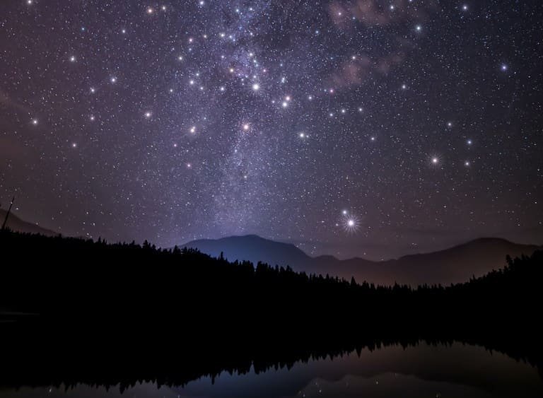 Berge Horizont Sternenhimmel Astrologie