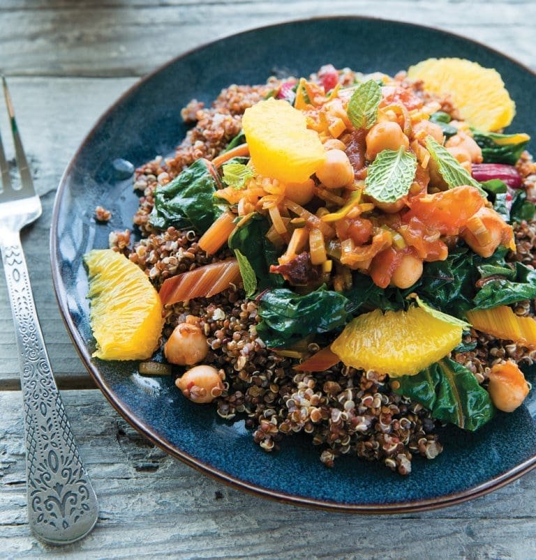 Rezept-Tipp: Kichererbsen-Quinoa-Topf mit Mangold und Lauch