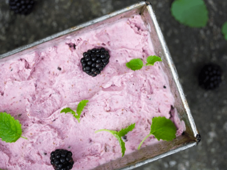 Kokos-Feigen-Brombeer Eis