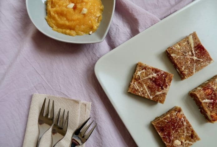 Rezept für Mandel Bites mit Aprikosenmus