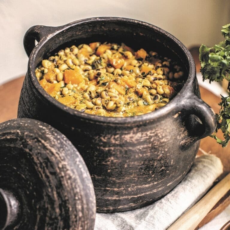Ayurvedisches Rezept: Eintopf mit Schwarzaugenbohnen und Kürbis
