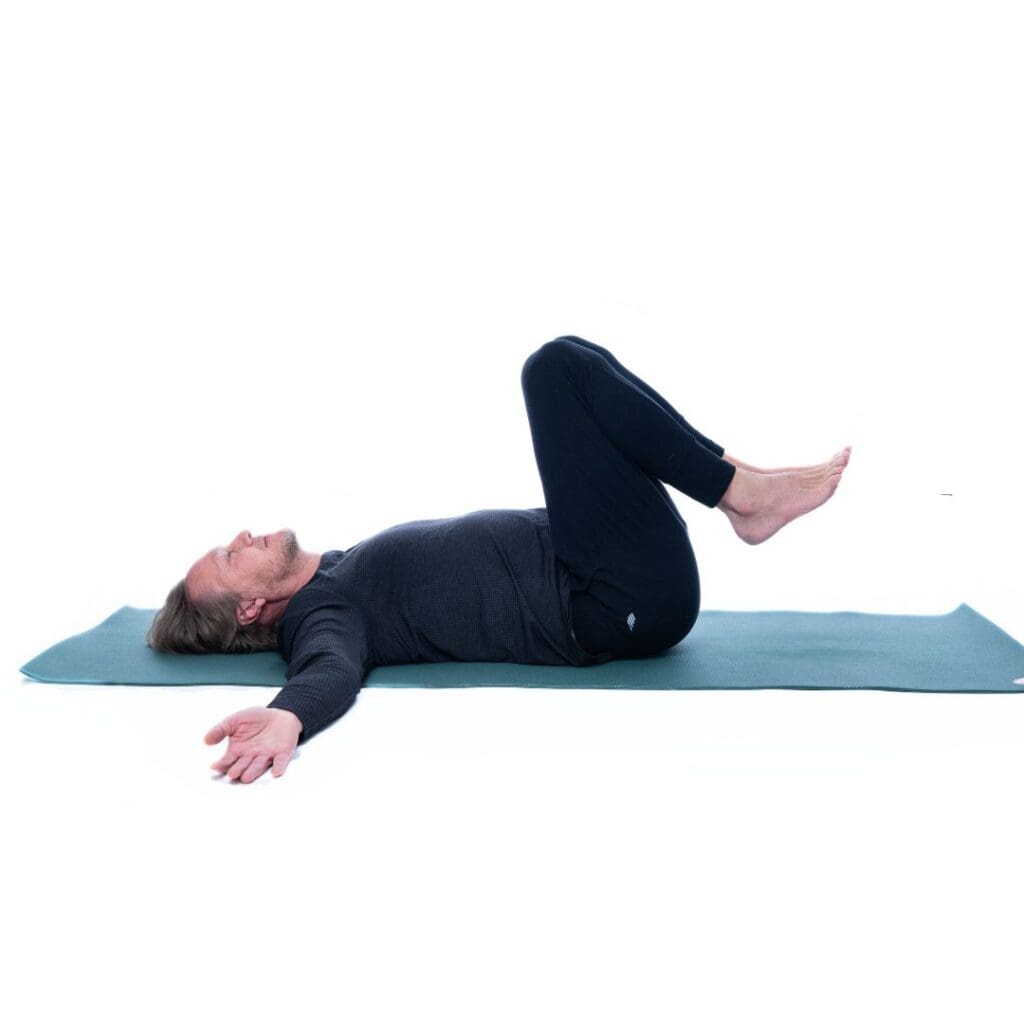 Patrick Broome, Stabilisierende Mondpraxis, Übung 1 Dynamische Drehung im Liegen