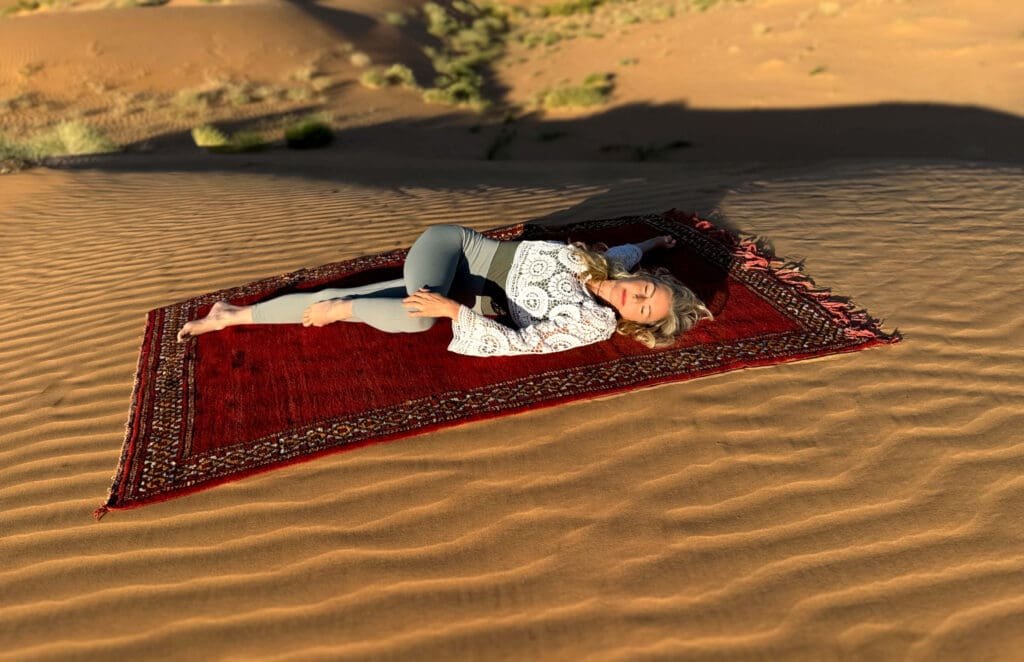 Yoga, Tanja Seehofer, Übung Korkenzieher